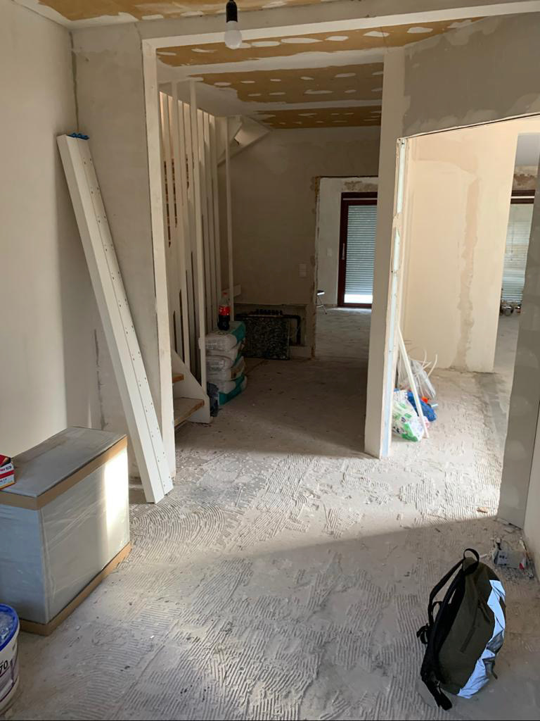 Trockenbauarbeiten nach der Entkernung